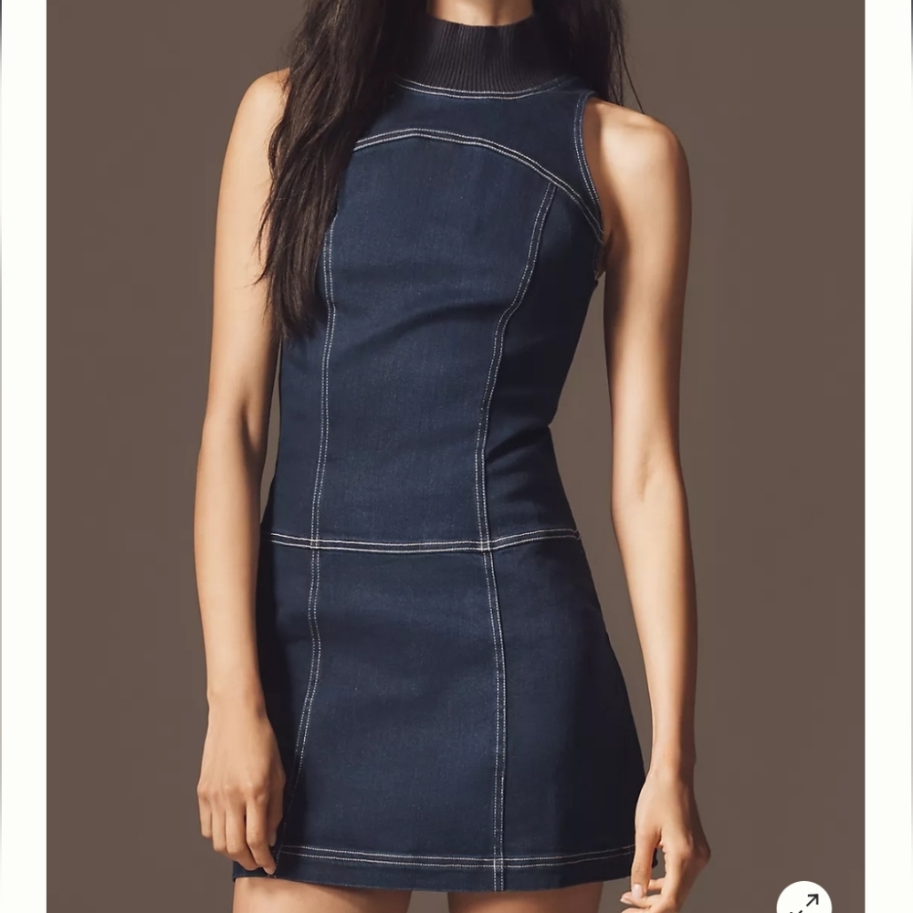 Pilcro Navy Mini Dress